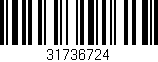 Código de barras (EAN, GTIN, SKU, ISBN): '31736724'