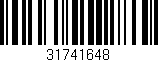 Código de barras (EAN, GTIN, SKU, ISBN): '31741648'
