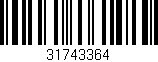 Código de barras (EAN, GTIN, SKU, ISBN): '31743364'