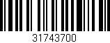 Código de barras (EAN, GTIN, SKU, ISBN): '31743700'