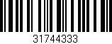 Código de barras (EAN, GTIN, SKU, ISBN): '31744333'