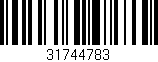 Código de barras (EAN, GTIN, SKU, ISBN): '31744783'