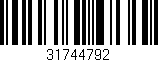 Código de barras (EAN, GTIN, SKU, ISBN): '31744792'
