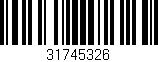 Código de barras (EAN, GTIN, SKU, ISBN): '31745326'