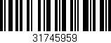 Código de barras (EAN, GTIN, SKU, ISBN): '31745959'