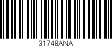 Código de barras (EAN, GTIN, SKU, ISBN): '31748ANA'