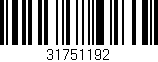 Código de barras (EAN, GTIN, SKU, ISBN): '31751192'
