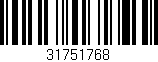 Código de barras (EAN, GTIN, SKU, ISBN): '31751768'