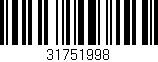Código de barras (EAN, GTIN, SKU, ISBN): '31751998'