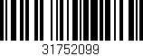 Código de barras (EAN, GTIN, SKU, ISBN): '31752099'