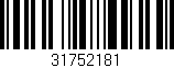 Código de barras (EAN, GTIN, SKU, ISBN): '31752181'