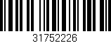 Código de barras (EAN, GTIN, SKU, ISBN): '31752226'