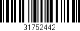 Código de barras (EAN, GTIN, SKU, ISBN): '31752442'