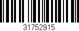 Código de barras (EAN, GTIN, SKU, ISBN): '31752915'
