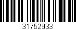 Código de barras (EAN, GTIN, SKU, ISBN): '31752933'