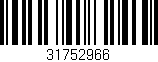 Código de barras (EAN, GTIN, SKU, ISBN): '31752966'