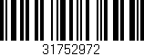 Código de barras (EAN, GTIN, SKU, ISBN): '31752972'