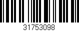 Código de barras (EAN, GTIN, SKU, ISBN): '31753098'
