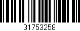 Código de barras (EAN, GTIN, SKU, ISBN): '31753258'