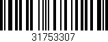 Código de barras (EAN, GTIN, SKU, ISBN): '31753307'
