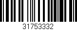 Código de barras (EAN, GTIN, SKU, ISBN): '31753332'