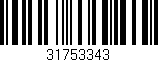 Código de barras (EAN, GTIN, SKU, ISBN): '31753343'