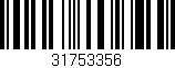 Código de barras (EAN, GTIN, SKU, ISBN): '31753356'