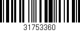 Código de barras (EAN, GTIN, SKU, ISBN): '31753360'