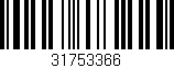 Código de barras (EAN, GTIN, SKU, ISBN): '31753366'