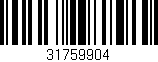 Código de barras (EAN, GTIN, SKU, ISBN): '31759904'