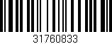 Código de barras (EAN, GTIN, SKU, ISBN): '31760833'