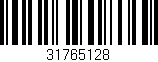Código de barras (EAN, GTIN, SKU, ISBN): '31765128'