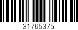 Código de barras (EAN, GTIN, SKU, ISBN): '31765375'