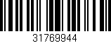 Código de barras (EAN, GTIN, SKU, ISBN): '31769944'