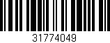 Código de barras (EAN, GTIN, SKU, ISBN): '31774049'