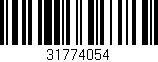 Código de barras (EAN, GTIN, SKU, ISBN): '31774054'