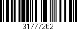Código de barras (EAN, GTIN, SKU, ISBN): '31777262'