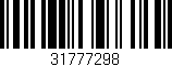 Código de barras (EAN, GTIN, SKU, ISBN): '31777298'