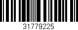 Código de barras (EAN, GTIN, SKU, ISBN): '31779225'