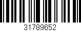 Código de barras (EAN, GTIN, SKU, ISBN): '31789652'