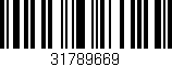 Código de barras (EAN, GTIN, SKU, ISBN): '31789669'