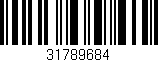 Código de barras (EAN, GTIN, SKU, ISBN): '31789684'