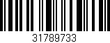 Código de barras (EAN, GTIN, SKU, ISBN): '31789733'