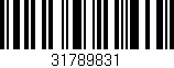 Código de barras (EAN, GTIN, SKU, ISBN): '31789831'