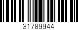 Código de barras (EAN, GTIN, SKU, ISBN): '31789944'