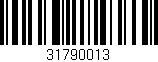 Código de barras (EAN, GTIN, SKU, ISBN): '31790013'