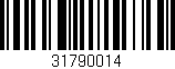 Código de barras (EAN, GTIN, SKU, ISBN): '31790014'