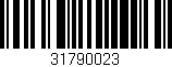 Código de barras (EAN, GTIN, SKU, ISBN): '31790023'