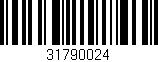 Código de barras (EAN, GTIN, SKU, ISBN): '31790024'