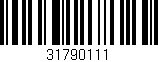 Código de barras (EAN, GTIN, SKU, ISBN): '31790111'